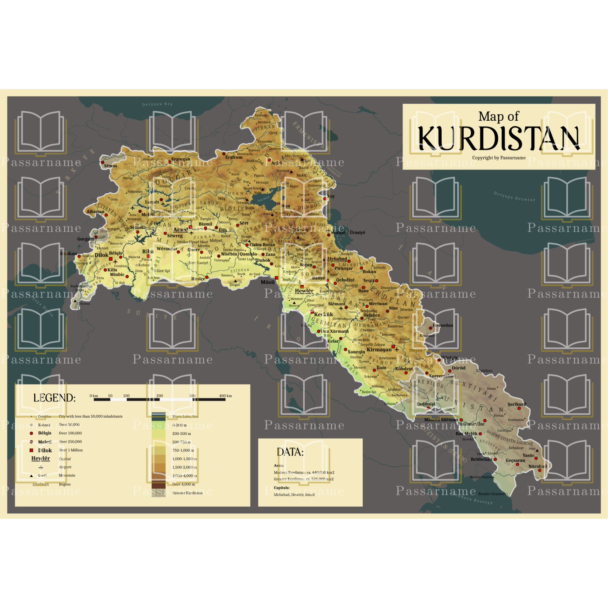 Map of Kurdistan 